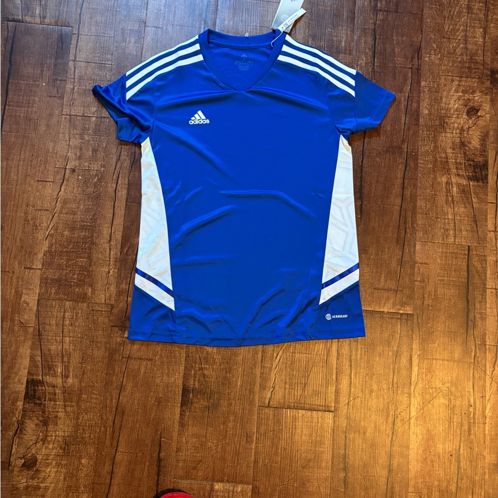 Adidas women Blue Sports Shirt size small
